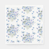 Serviette En Papier Papillons Fleurs sauvages à périwinkle Mariage flo (Devant)