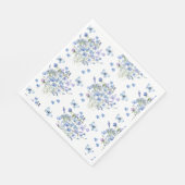 Serviette En Papier Papillons Fleurs sauvages à périwinkle Mariage flo (Coin)