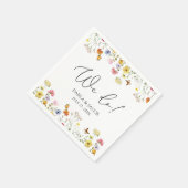 Serviette En Papier Papillons fleurs sauvages Boho Nous faisons Mariag (Coin)