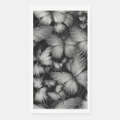 Serviette En Papier Papillons gris Imprimer (Devant)