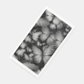 Serviette En Papier Papillons gris Imprimer (Coin)