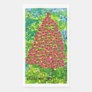 Serviette En Papier Papillons Monarque Arbre de Noël