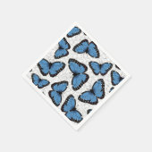 Serviette En Papier Papillons morpho bleu (Coin)