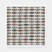 Serviette En Papier Papillons neutres modernes Motif de jardin (Devant)
