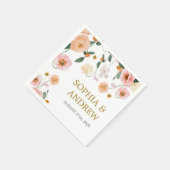 Serviette En Papier Papillons roses Fleurs Mariages serviettes (Coin)