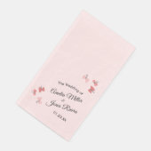 Serviette En Papier Papillons roses Jardin Romantique Simple Mariage B (Coin)
