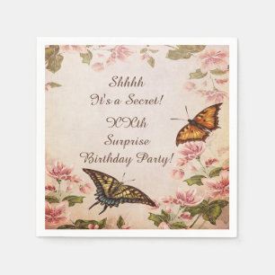 Serviette En Papier Papillons & Serviettes Vintage Fleur d'amandier