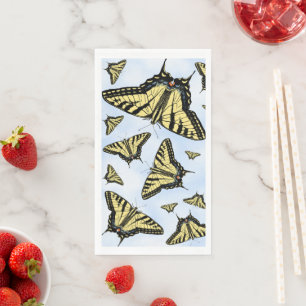 Serviette En Papier Papillons Southwest Yellow Swallowtail Blue Sky
