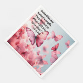 Serviette En Papier Papillons Whimsical rose Napkin (Coin)