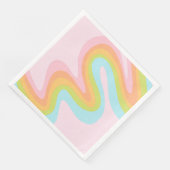 Serviette En Papier Pâque arc-en-ciel pastel (Coin)