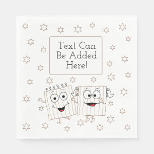 Serviette En Papier Pâque blanc standard serviettes Matzah Happy