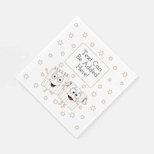 Serviette En Papier Pâque blanc standard serviettes Matzah Happy (Coin)