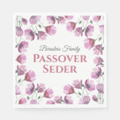Serviette En Papier Pâque d'aquarelle rose (Devant)