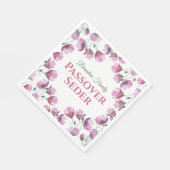 Serviette En Papier Pâque d'aquarelle rose (Coin)