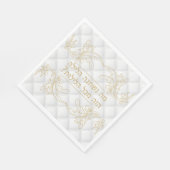 Serviette En Papier Pâque de Seder Hébreu Or Classique (Coin)
