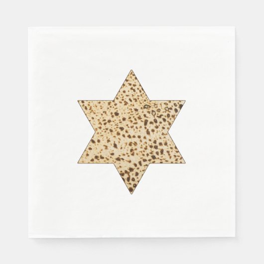 Serviette En Papier Pâque Matzah Étoile de pain de David (Devant)