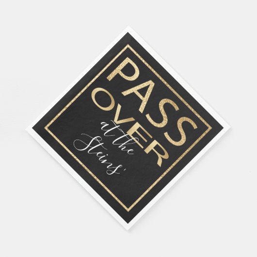 Serviette En Papier Pâque Standard Napkins Motif d'or Pâque (Coin)