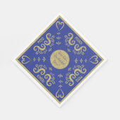 Serviette En Papier Pâques Blanc Standard serviettes Or Elegant (Coin)