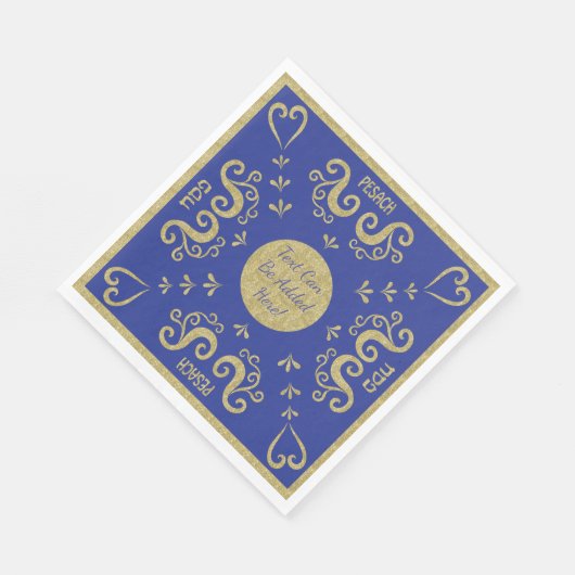 Serviette En Papier Pâques Blanc Standard serviettes Or Elegant (Coin)