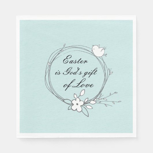 Serviette En Papier Pâques est le don d'amour de Dieu, (Devant)