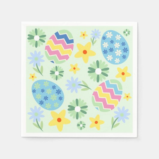 Serviette En Papier Pâques florales (Devant)