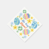 Serviette En Papier Pâques Florales Il Est Devenu (Coin)