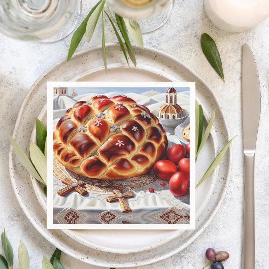 Serviette En Papier Pâques grecques élégantes