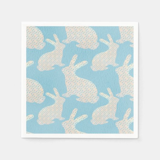 Serviette En Papier Pâques joyeuses - Le motif de Bunny (Devant)