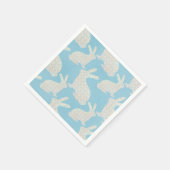 Serviette En Papier Pâques joyeuses - Le motif de Bunny (Coin)