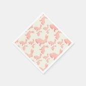 Serviette En Papier Pâques joyeuses - Le motif de Bunny (Coin)