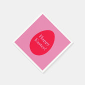 Serviette En Papier Pâques œuf rouge et rose minimal (Coin)