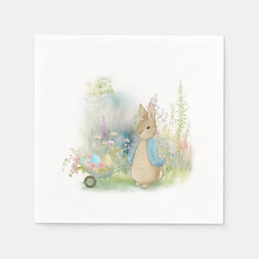 Serviette En Papier Pâques Peter Rabbit Napkins (Devant)