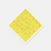 Serviette En Papier Pâques Poulets brillant Jaune Motif de dessin (Coin)