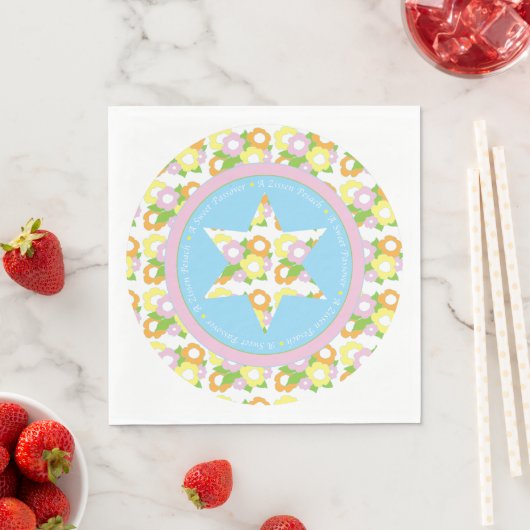 Serviette En Papier Pâques Serviettes standard "Fleurs Pastel" Design (En situation)