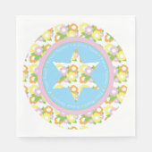 Serviette En Papier Pâques Serviettes standard "Fleurs Pastel" Design (Devant)