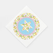 Serviette En Papier Pâques Serviettes standard "Fleurs Pastel" Design (Coin)