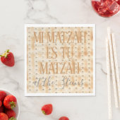 Serviette En Papier Pâques Standard serviettes Mi Matzah Motif (En situation)