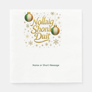 Serviette En Papier Paquet de napolitaines personnalisées Nollaig Shon