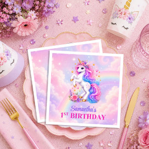 Serviette En Papier Paquet de serviettes pour anniversaire de fille li