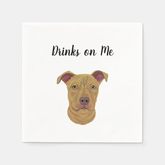 Serviette En Papier Paquets Pitbull Cocktail (Devant)