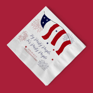 Serviette En Papier Par les fêtards, pour les fêtards du 4 juillet