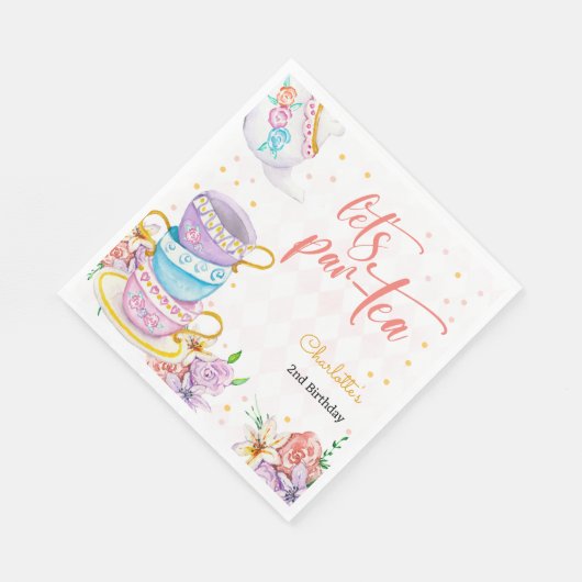 Serviette En Papier Par-tea, anniversaire de thé (Coin)