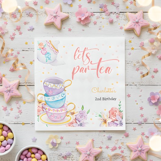 Serviette En Papier Par-tea, anniversaire de thé