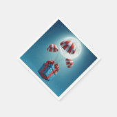 Serviette En Papier Parachutes qui offrent un cadeau de Noël (Coin)