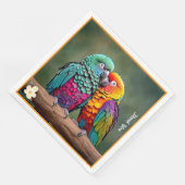 Serviette En Papier "Paradis aux plumes" (Coin)