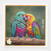 Serviette En Papier "Paradis aux plumes" (Devant)