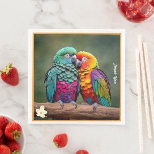 Serviette En Papier "Paradis aux plumes"