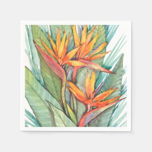 Serviette En Papier Paradis botanique tropical II (Devant)