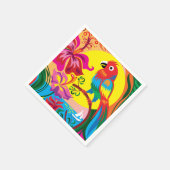 Serviette En Papier Paradis du perroquet tropical (Coin)