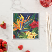 Serviette En Papier Paradis tropical Floral hawaïen (En situation)